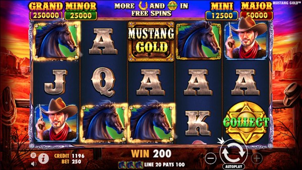 Mustang Gold Slots Collect Symbol